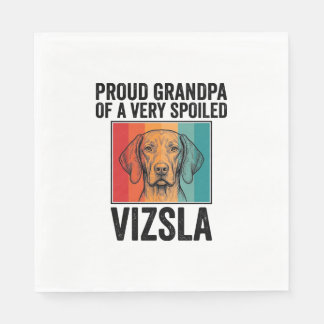 Stolt farfar Vizsla Vintage hundälskare design_1 Pappersservett