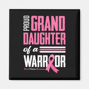 stolt farmor dotter till en Warrior Breast Cancer Magnet