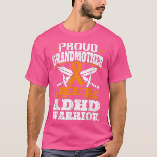 stolt farmor från ADHD Warrior Orange Awaren T Shirt