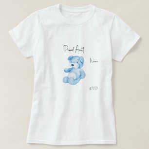 Stolt Faster Blå Teddybjörn T-shirt Baby Shower