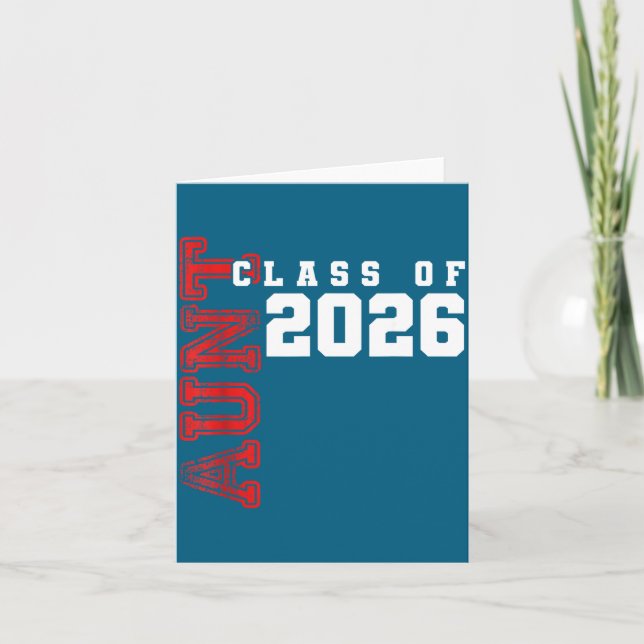 Stolt Faster Klass 2026 Examen Illustration Kort (Framsida)