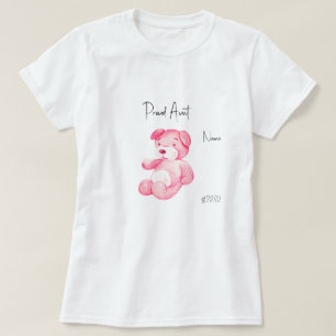 Stolt faster Rosa Teddybjörn T-shirt Baby Shower
