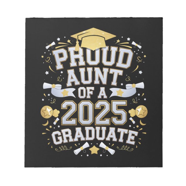 Stolt Faster Till En 2025-Års Examinerad Student E Anteckningsblock (Framsida)