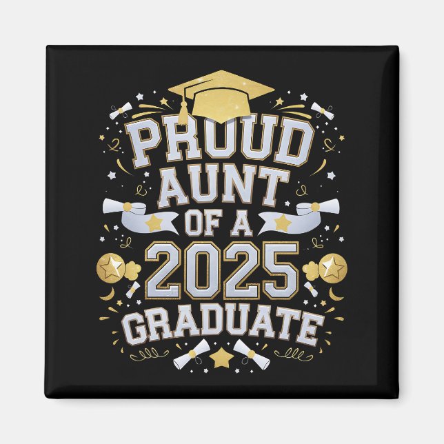 Stolt Faster Till En 2025 Års Utexaminerad Student Magnet (Framsidan)