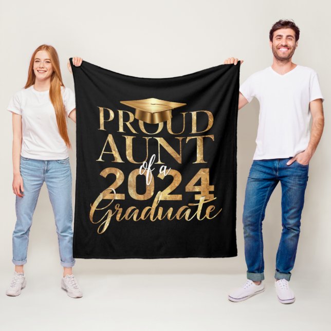 Stolt faster till en examenklass 2024 fleecefilt (På plats)