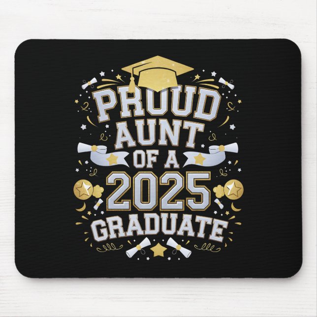 Stolt Faster Till En Utexaminerad 2025 Års Student Musmatta (Framsidan)
