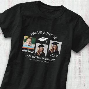 Stolt Faster till Examinerad 3 Foto Familje Matcha T Shirt