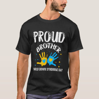 Stolt Faster Världen Downs Syndrom Medvetenhet Fam T Shirt