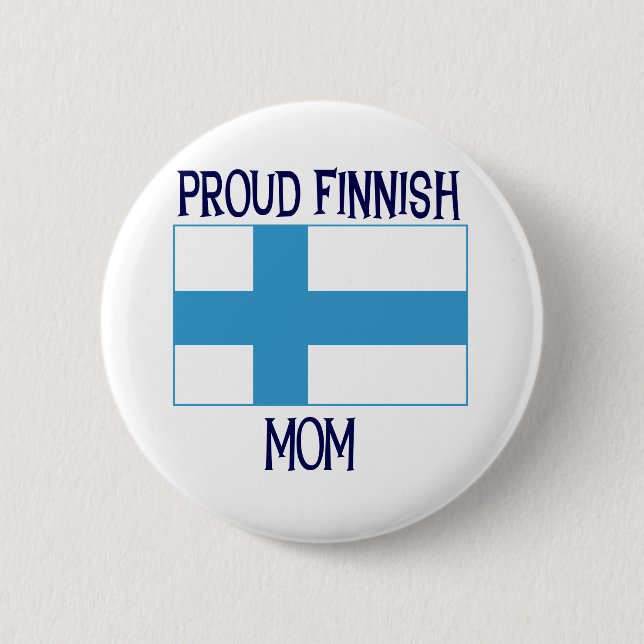 Stolt finlandssvensk mamma knapp (Framsida)
