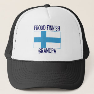Stolt finlandssvensk morfar truckerkeps