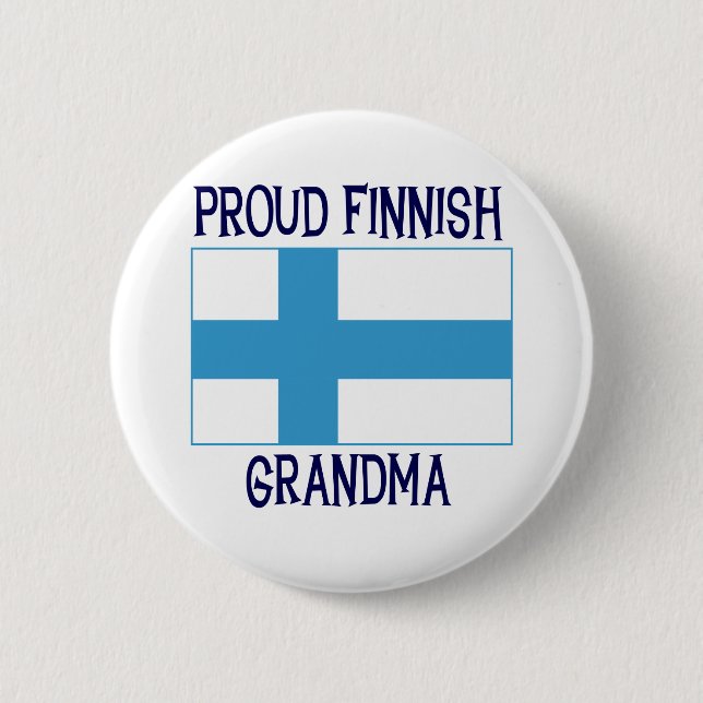 Stolt finlandssvensk mormor knapp (Framsida)