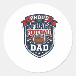 Stolt flaggfotbollspappa Vintage patriotisk märke