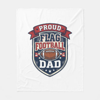 Stolt flaggfotbollspappa Vintage patriotisk märke Fleecefilt