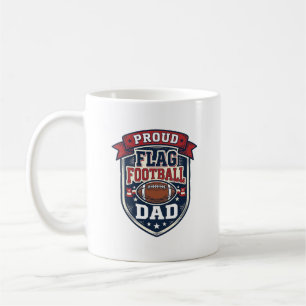 Stolt flaggfotbollspappa Vintage patriotisk märke Kaffemugg