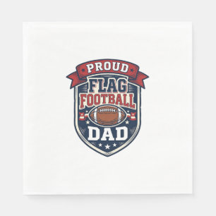 Stolt flaggfotbollspappa Vintage patriotisk märke Pappersservett