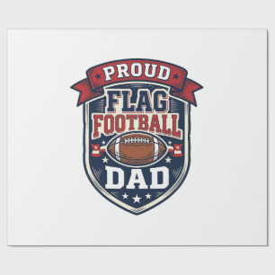 Stolt flaggfotbollspappa Vintage patriotisk märke Presentpapper