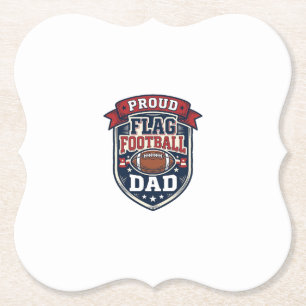 Stolt flaggfotbollspappa Vintage patriotisk märke Underlägg Papper