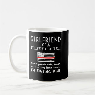 stolt flickvän till en brandman Thin Red Line US Kaffemugg
