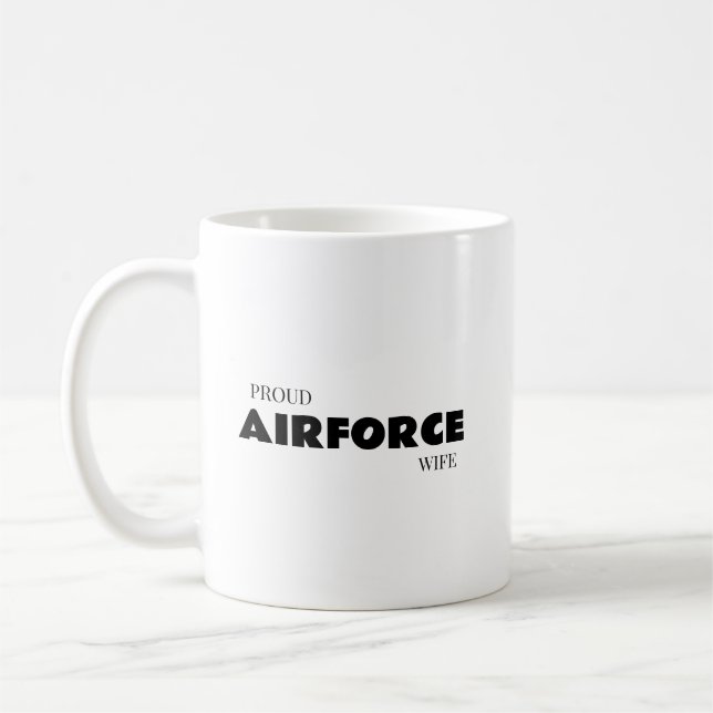 Stolt flygvapenfru kaffemugg (Vänster)