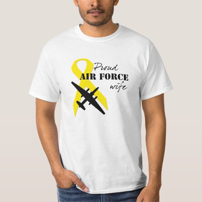 Stolt flygvapenfru t-shirt (Framsida)