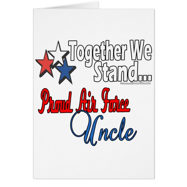 Stolt flygvapenUncle Hälsningskort (Framsidan)