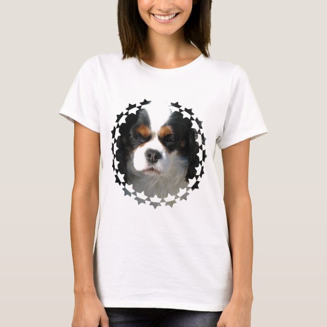 Stolt för Spanielhund för kung Charles T-tröja för Tee (Framsida)