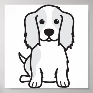 Stolt för Spanielhund för kung Charles tecknad Poster