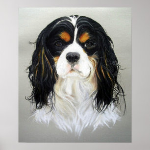 Stolt för Spanielhund för kung Charles tryck för