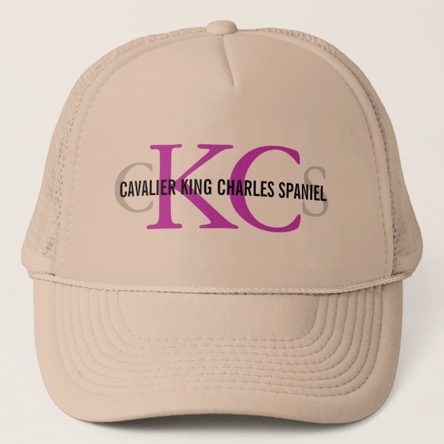 Stolt för SpanielMonogram för kung Charles design Truckerkeps (Framsida)