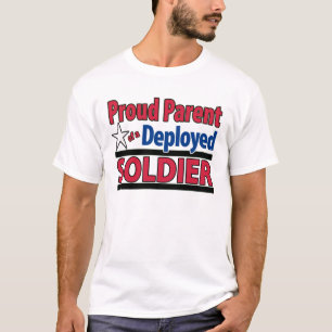 Stolt förälder av en utplacerad soldatskjorta t shirt