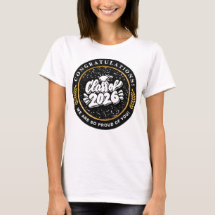 Stolt Förälder Grattis Barn Examen 2026 T Shirt