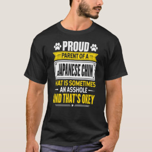 stolt förälder i japanska Chin Hundägare Mamma Pap T Shirt