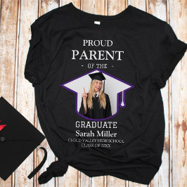 stolt förälder i Student med foto och Namn T Shirt