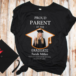stolt förälder i Student med foto och Namn T Shirt