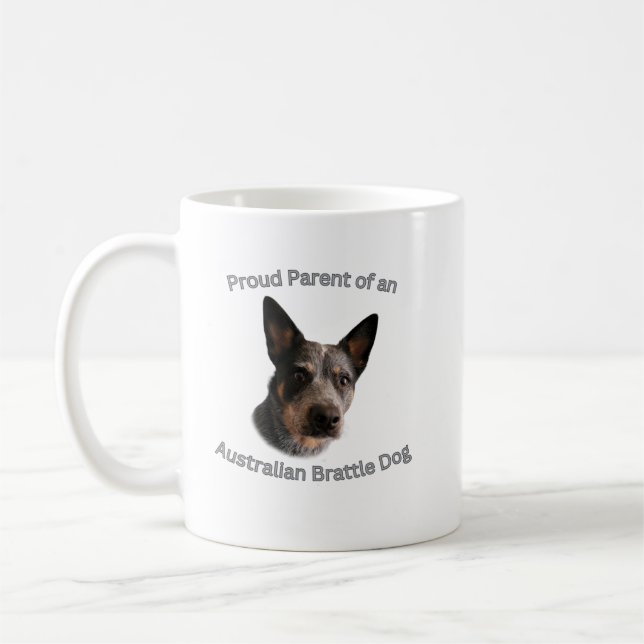 Stolt förälder till australisk Brattle-hund Kaffemugg (Vänster)
