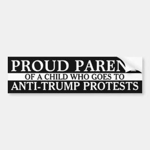 stolt förälder till ett barn - Trumpprotester Bildekal