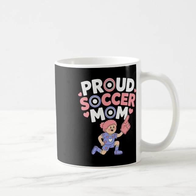 Stolt fotbollsmamma Glad fanstöd för mammor _1 Kaffemugg (Höger)