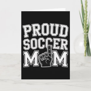 Stolt fotbollsmamma Glädjefull supporter Stöd för Kort
