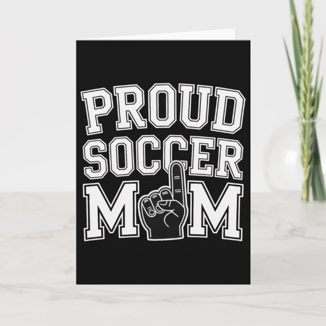 Stolt fotbollsmamma Glädjefull supporter Stöd för  Kort (Framsida)