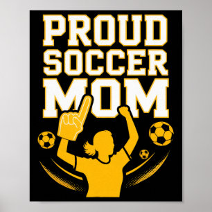 Stolt fotbollsmamma Glädjefull supporter Stöd för Poster