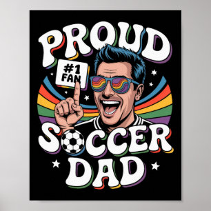 Stolt fotbollspappa Glad supporter till pappor _3 Poster