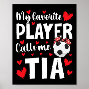 Stolt fotbollstia till en fotbollsspelare Tia Poster