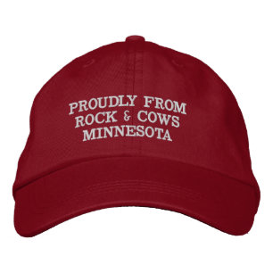 stolt från Sten och kor Minnesota parody Hat Broderad Keps