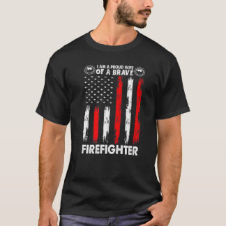 Stolt fru till en brandman t shirt