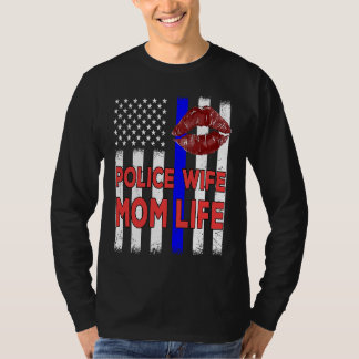 Stolt fru till en polisman Vintage för polis T Shirt