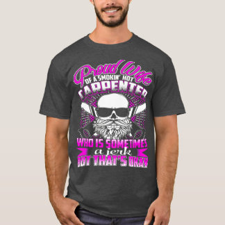 stolt fru till en rökande hett Carpenter T Shirt