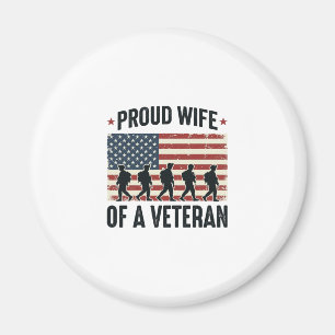 Stolt fru till en veteran patriotisk skjortdesign magnet