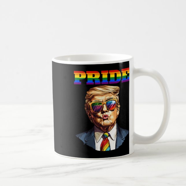 Stolt Funny Trump Regnbåge Kärlek Är Kärlek Lgbt G Kaffemugg (Höger)