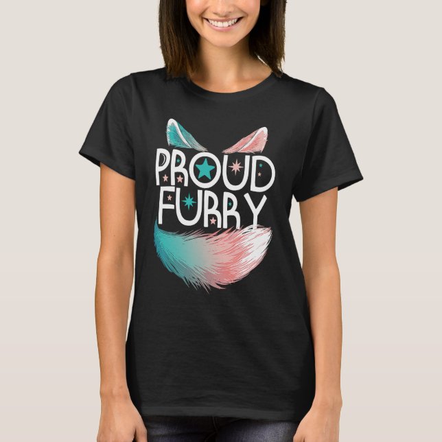 Stolt Furry-fankultur Cosplay Djur  Furries Furry  T Shirt (Framsida)