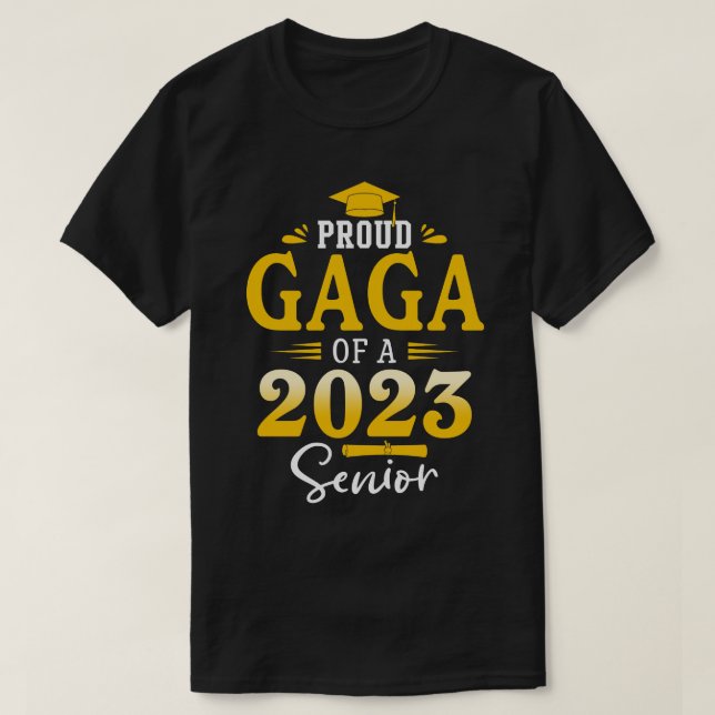 stolt GAGA med 2022 års ledande Studenten T Shirt (Design framsida)